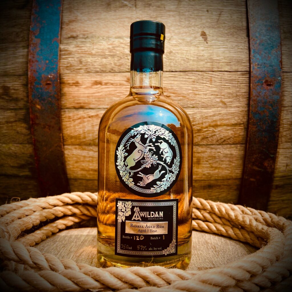 750ml bottle of 1 year barrel aged rum